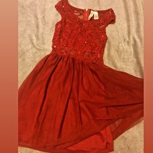 Red Sequence Dress